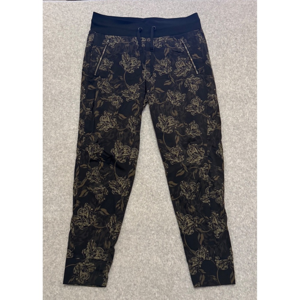 Athleta Trekkie North Printed Jogger Pants Floral Animal Print Black Green 6